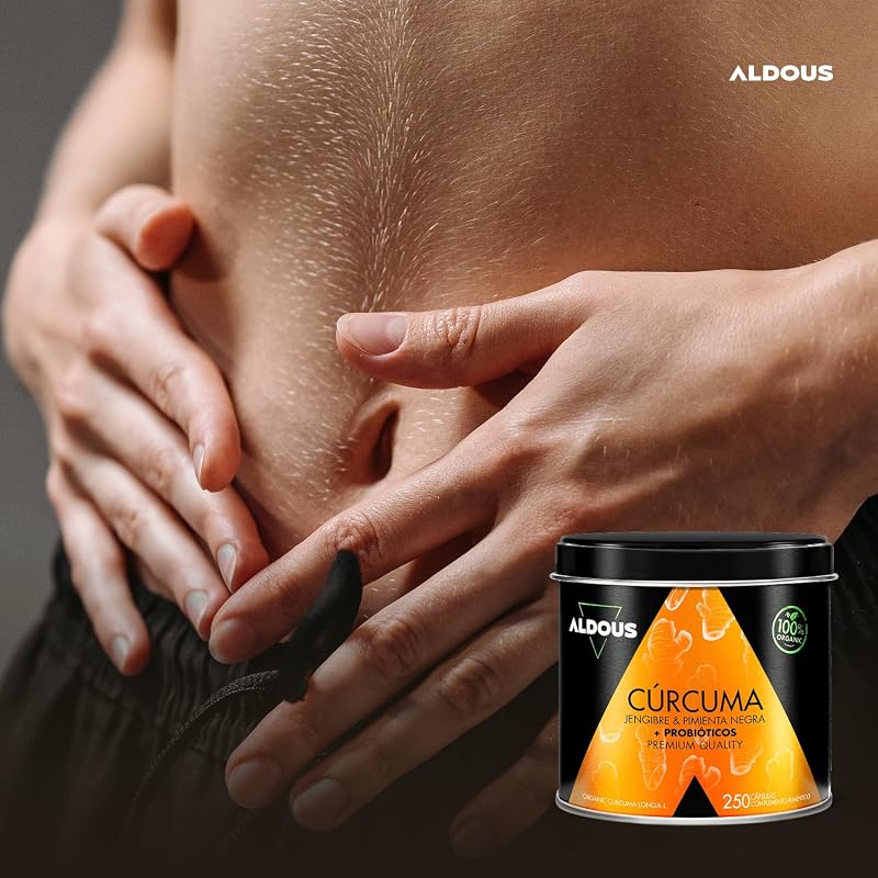 Curcuma con Jengibre y Pimienta Negra PROBIÓTICOS - 250 cápsulas - 1460mg