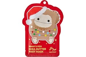 TONYMOLY x Squishmallows Benny Pedi Foot Mask – Limited Edition Holiday Hydrating Foot Treatment with Shea Butter – Moisturizing Korean Foot Mask to Soothe & Restore Dry, Cracked Heels