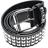Generic Punk Studded Belt for Women Rock Threads Goth Stud Pyramid Gothic Clothing, Black