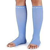 NEWZILL Compression Socks for Women & Men Circulation 20 mmHg, Graduated Open Toe, Cotton Compression Socks for Nurses
