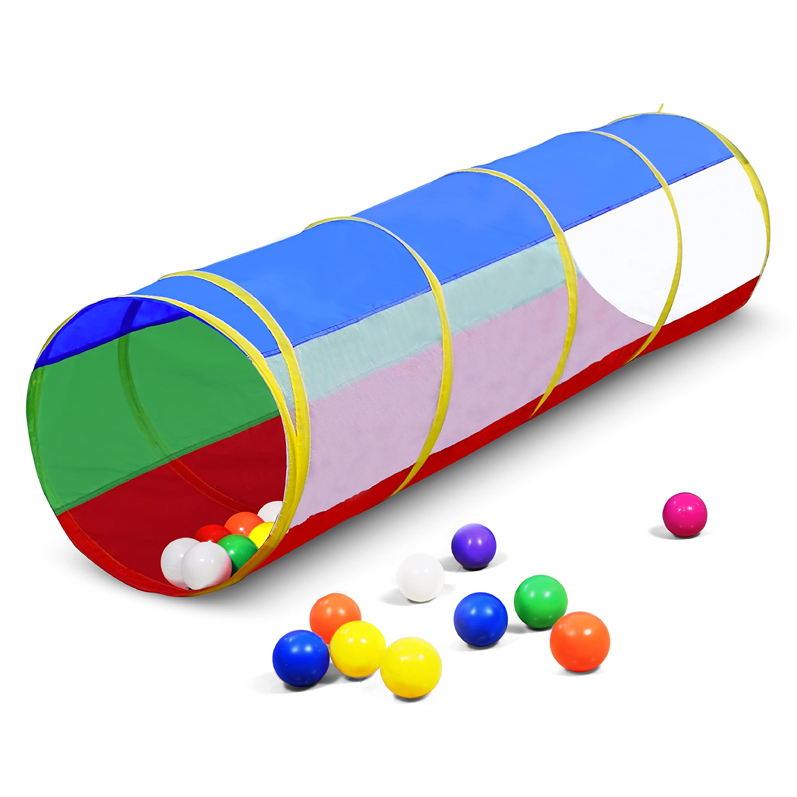 Hide N Side 6ft Crawl Through Play Tunnel Toy, Pop up Tunnel for Kids Toddlers Dogs Babies Infants & Children Gift Indoor & Outdoor Action Toy Tunnel