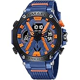 KXAITO Men's Watches Sports Outdoor Waterproof Military Watch Date Multi Function Tactics LED Face Alarm Stopwatch for Men 8087