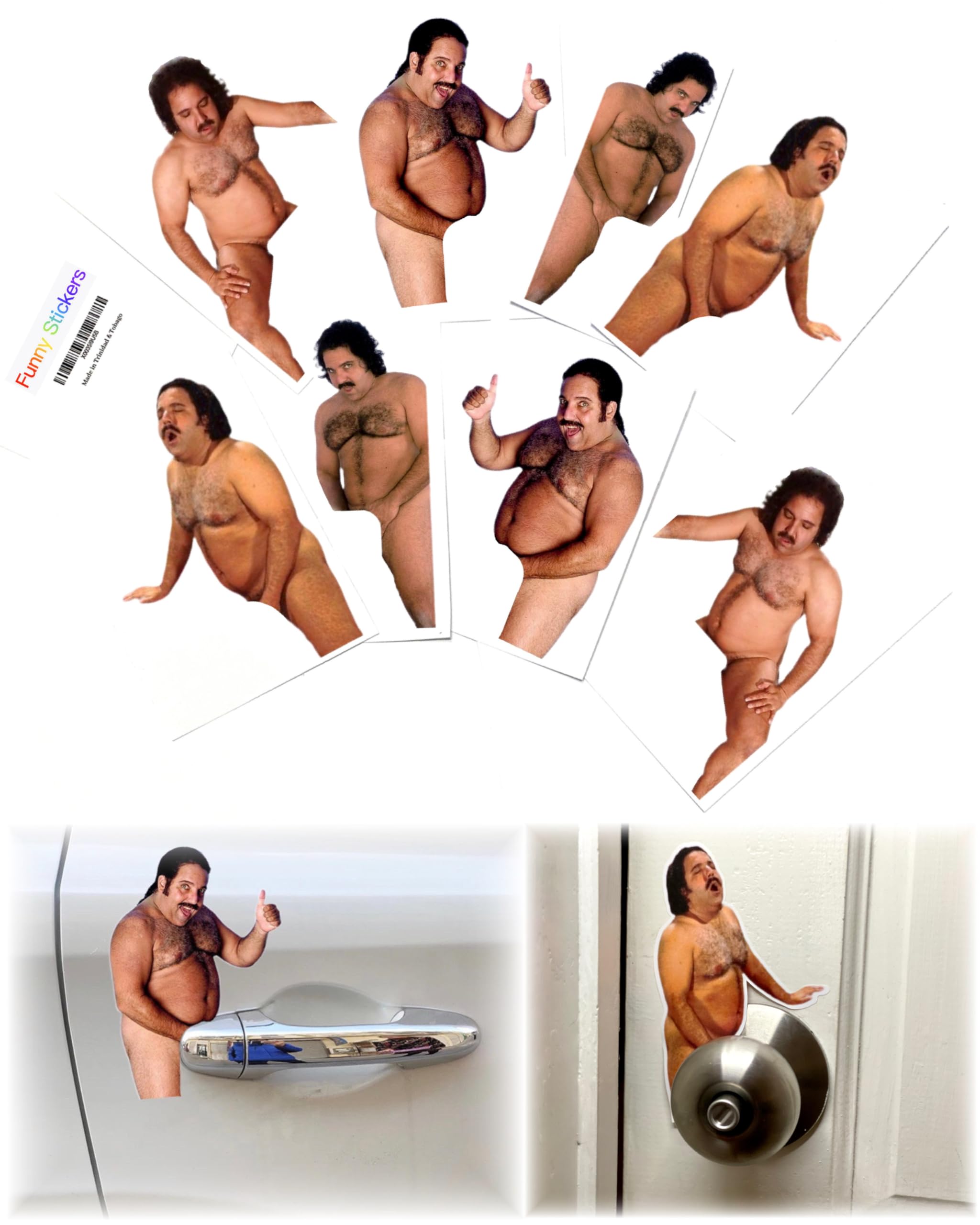 Generic 8 Funny Prank Stickers for Cars and Door