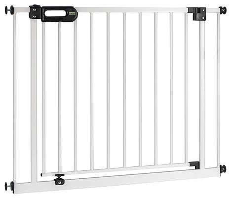 BOMI® Schutzgitter Merle XXL 95-243 cm | Durchgangsbreite: 75 cm | Türschutzgitter Metall Selbstschließend | Treppenschutzgit