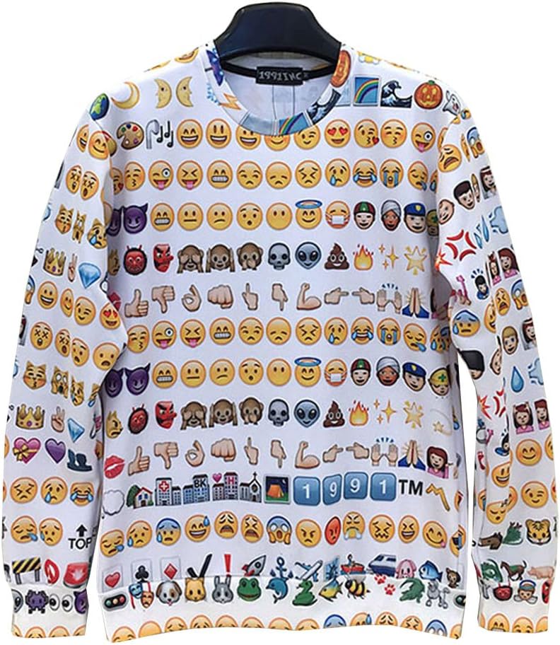 Women's Sweater Hoodie Streetwear Cute Emoji Style 3D Sweatshirts