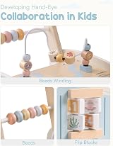 RO Burd ROBUD Wooden Baby Walker Vacation Bus with Activity Center view 5