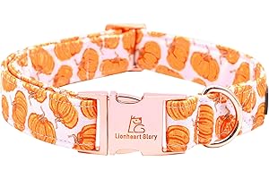 Lionheart Glory Halloween Pumpkin Collar - Heavy Duty, Adjustable, for Medium Dogs, Female or Male