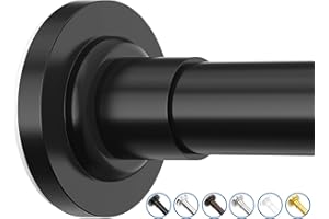 SUNALLY Shower Curtain Rod Adjustable 32-75 Inch, Spring Tension Shower Rods Stainless Steel Telescoping Curtain Rod for Bath