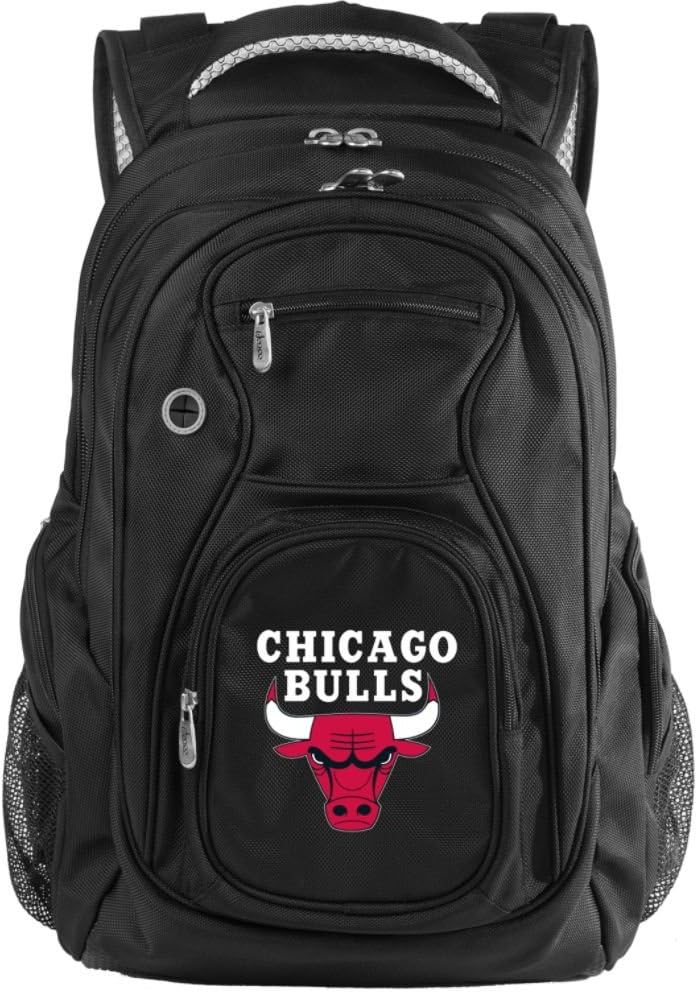 NBA Chicago Bulls Travel Backpack, Black Sports Fan