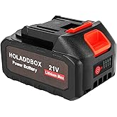 S7 21V Lithium Ion Battery - 4.0 Ah Rechargeable Battery with Led Indicator Compatible with Mini Electric Chain Saw 4 Inch/ 6 Inch, Leaf Blower