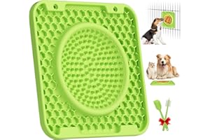 HOSGOT Licking Mat for Dogs Crate,Thicker Large 7.9" Pet Slow Feeder Mats for Relieve Boredom & Anxiety, Bowl Design,Soft & Safe Durable Dog Licking Pad for Training