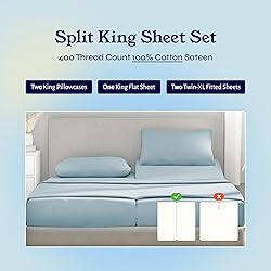 California Design Den Split King Sheets Sets for