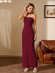 HTZMO Women Elegant Summer Bodycon Maxi Dress