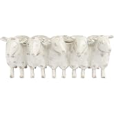Creative Co-Op Farmhouse Sheep Trough Planter, Resin, Cream Antique Finish, 13"L