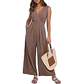 ANRABESS Women Jumpsuits Sleeveless V Neck Elegant Dressy Casual Backless One Piece Pants Romper 2026 Summer Outfits