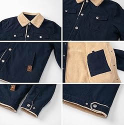 MANSDOUR Men's Winter Jacket Warm Sherpa Lined