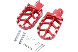 LHRLAOLIU Universal CNC Aluminum Foot Pegs Footpegs Pedals Rests Foot rests For CRF50 CRF70 CRF110 XR 50 XR 70 XR 110 pit bike Dirt bikes motorcycle (Red)