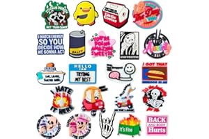 YJ PREMIUMS Funny Shoe Charms 24 PC Set Cool Fun Accessories for Men Women Girls Boys Teens Meme Sarcastic Charm Pin Humor Skeleton Dog Dinosaur Silly Goose Clog Decor for Shoes Witty Goofy Hilarious Gift