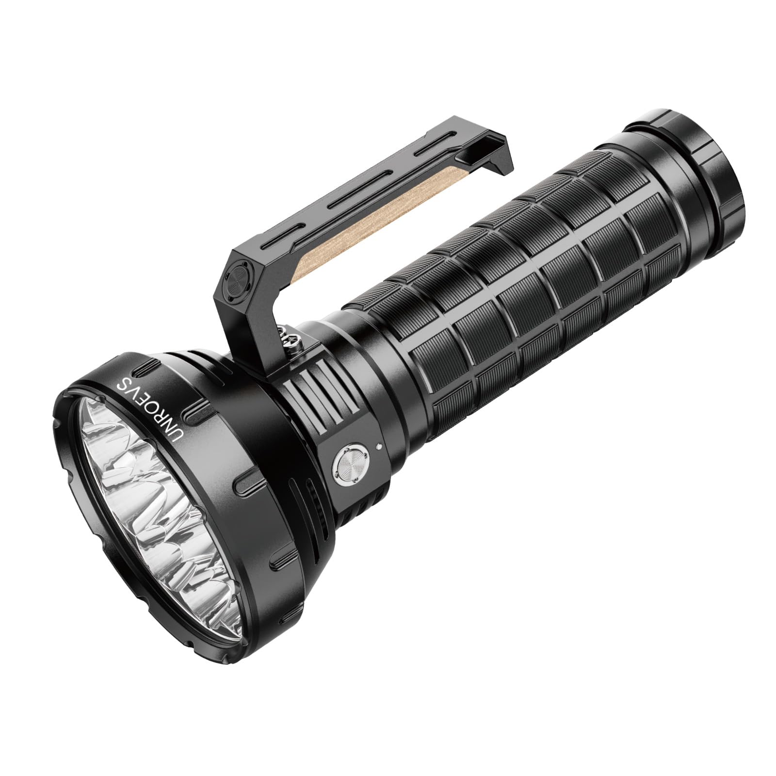Photo 1 of UNROEVS W322-2 Brightest Flashlight 58000 Lumens, Super Bright & Most Powerful Flashlight Upgraded from W322-1 with Extended Body & Double Battery Life, 1715m Beam for Hunting, Caving, Search (Large)
