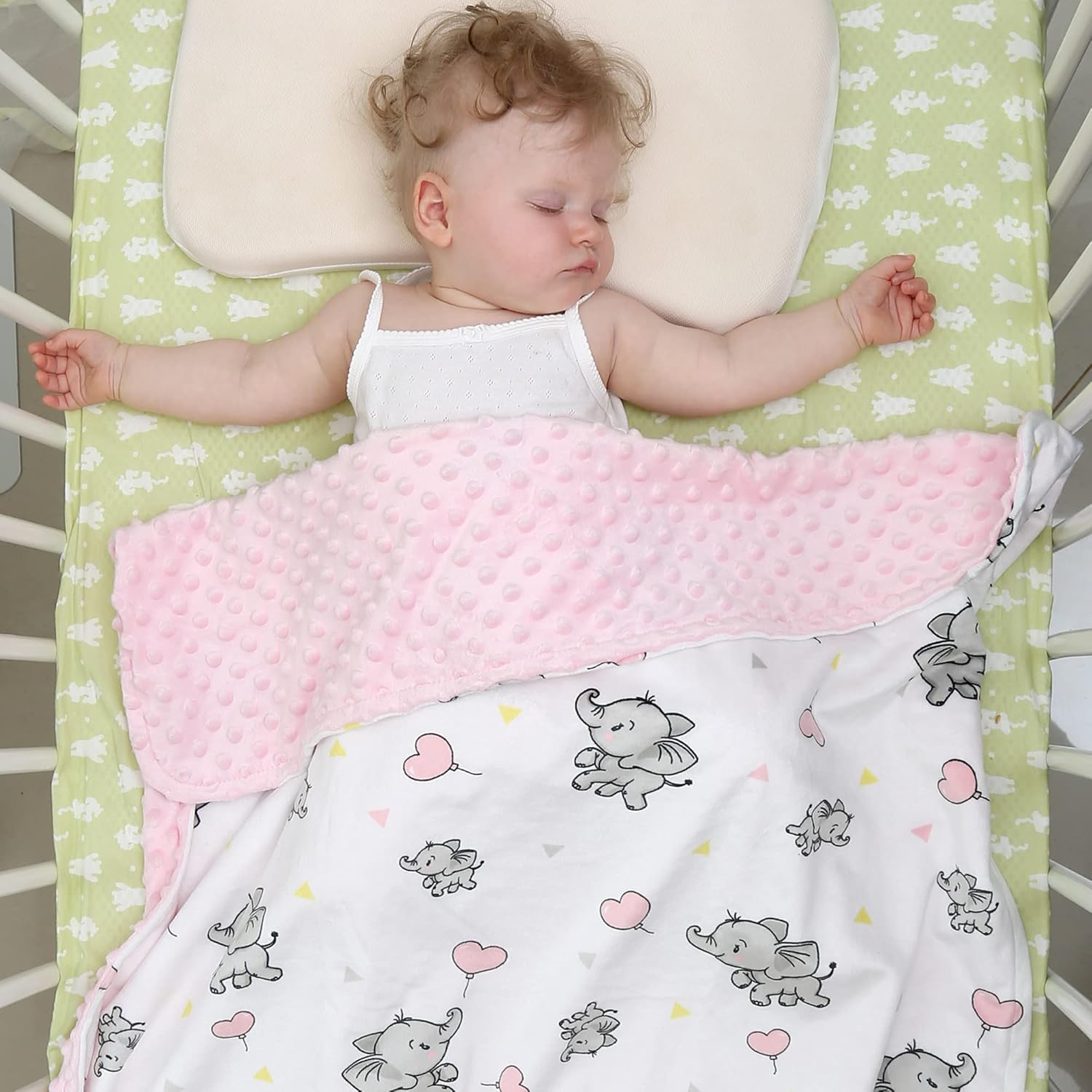 DaysU Minky Baby Blanket, Super Soft Baby Receiving Blanket with Dotted Backing, Printed Animal Baby Bed Blankets for Boys, Dinosaur, Blue, 30x40 Inches: Kitchen & Dining