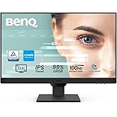 BenQ GW2490 24" Computer Monitor 100Hz FHD 1920x1080p IPS Eye-Care Tech VESA Mount Thin Bezel Low Blue Light Adaptive Brightness Wall Mount Built-in Speakers DisplayPort HDMI Port2