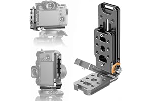 Foldable DSLR Camera L Bracket,Vertical Horizontal Switching Tripod,Arca-Swiss Base,1/4" Srew Hole,Quick Release Plate Compat