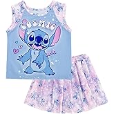Disney Girls Tank Top and Pleated Skort with Built-In Tennis Ball Pocket Outfit Set Toddler to Big Kid Sizes (2T - 14-16)