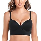 DotVol Women's Plunge Wirefree Pullover Bras Plus Size Comfortable Padded Everyday Bra