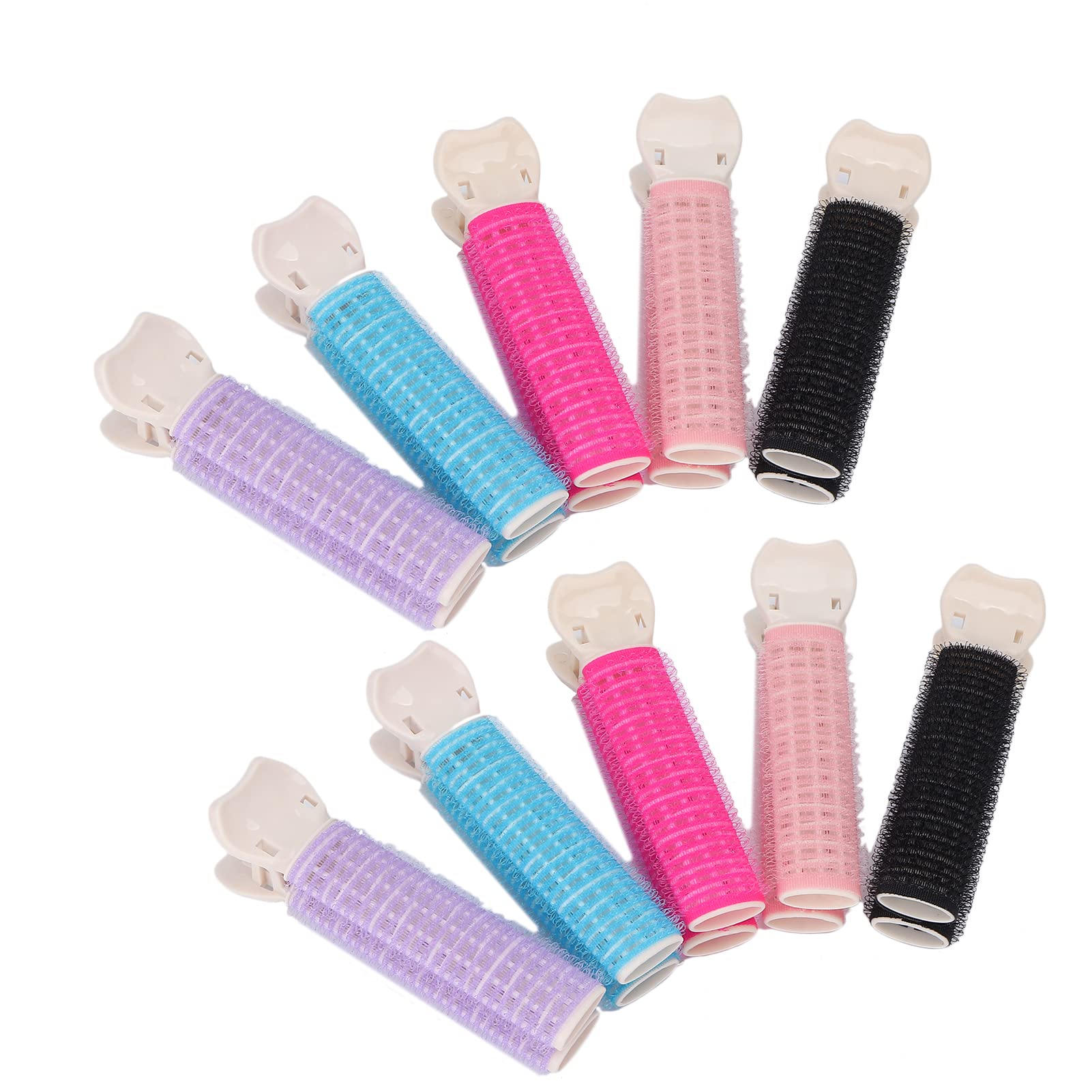 No Heat Hair Curler, 10PCS Hair Rollers Volumizing Curlers Root Clips, Washable Reusable Portable Hair Root Clips for Women Girls, Natural Fluffy Hair Curlers Rollers Clips