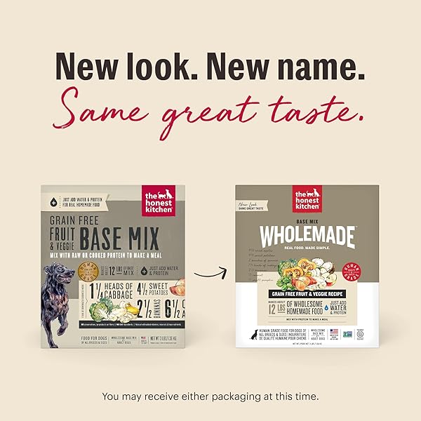THE HONEST KITCHEN HUMAN GRADE WHOLEMADE™ DEHYDRATED GRAIN FREE FRUIT & VEGGIE BASE MIX DOG FOOD (JUST ADD PROTEIN), 7 LB BOX