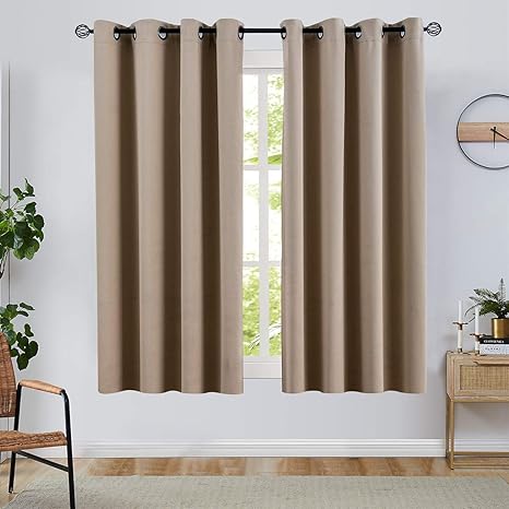 cortinas opacas para oscurecer la habitacion para dormitorio aislamiento termico oscurecedor cortinas de ventana para sala de estar ojales 2
