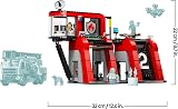 LEGO City Fire Station 60414 with Fire Engine 5 Minifigures Dog Figure view 9