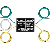 CURT 58240 Non-Powered 3-to-2-Wire Splice-in Tail Light Converter, Not Compatible with LED Lights