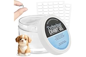 TYRBSVLNAR 2025 Latest Removable Museum Gel Kit with 80 Pcs Sticky Tack for Antiques, Glass, Ceramics & Action Figures Removable Museum Putty Wax - Can Prevent Vibration (5.4oz)