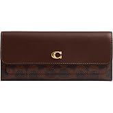 Coated Canvas Signature Mila Long Flap Wallet