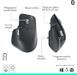 Logitech MX Master 3S Wireless Mouse Graphite 8000 DPI Bluetooth USB Receiver view 6