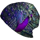Beautiful Peacock Womens Slouchy Beanie Cotton Chemo Caps Cancer Headwear Hats Turban Baggy Skull Sleep Scarf