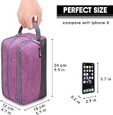 WANDF Toiletry Bag Water-Resistant Nylon Travel Dopp Kit A-Light Purple view 5
