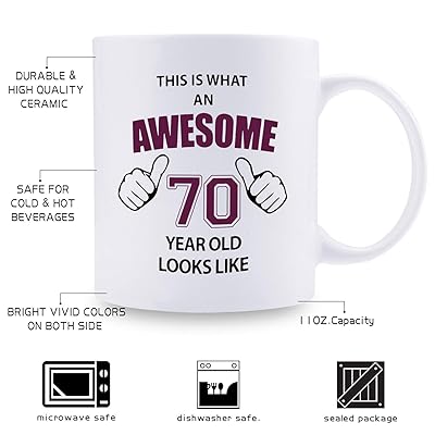Buy 70th Birthday Gifts For Women 1949 Birthday Gifts For Women 70 Years Old Birthday Gifts Coffee Mug For Mom Wife Friend Sister Her Colleague Coworker 11oz Awesome 70 Year Old