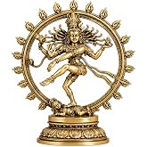 AB EXPORT Nataraja Dancing Shiva Hindu God Figurine Brass Statue for Home Temple D&eacute;cor &ndash; 5.5 Inches