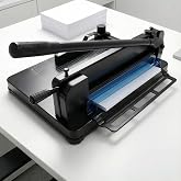 Alzuwims Heavy Duty Paper Cutter for A4 Paper, 12 Inch Guillotine Cutter | 400 Sheet Capacity, Solid Steel Construction, Black, Heavy Duty Paper Cutter for Office, School, Print Shop