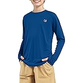 G Gradual Boy's Rash Guard UPF 50+ Sun Protection Shirt Quick Dry Long Sleeve Swim Shirts Lightweight SPF Youth Fishing Shirt