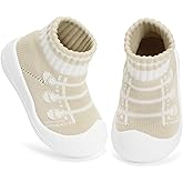 STQ KIDS Wide Toe Box Baby Sock Shoes Soft Sole Infant First Walking Shoe Non-Slip Slippers Lightweight Sneakers for Baby Boys Girls