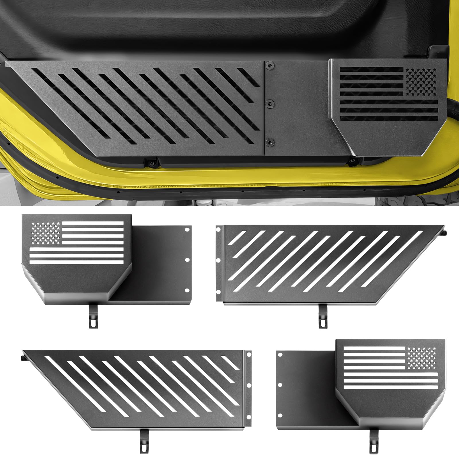 Photo 1 of DAZANZAN 2025 Upgrade Metal Front Door Storage Pockets for Jeep Wrangler JL JLU 4XE 2018-2025 Accessories/Gladiator JT 2020-2025 Accessories [Military-Grade Metal] Door Storage Box Matte Gray