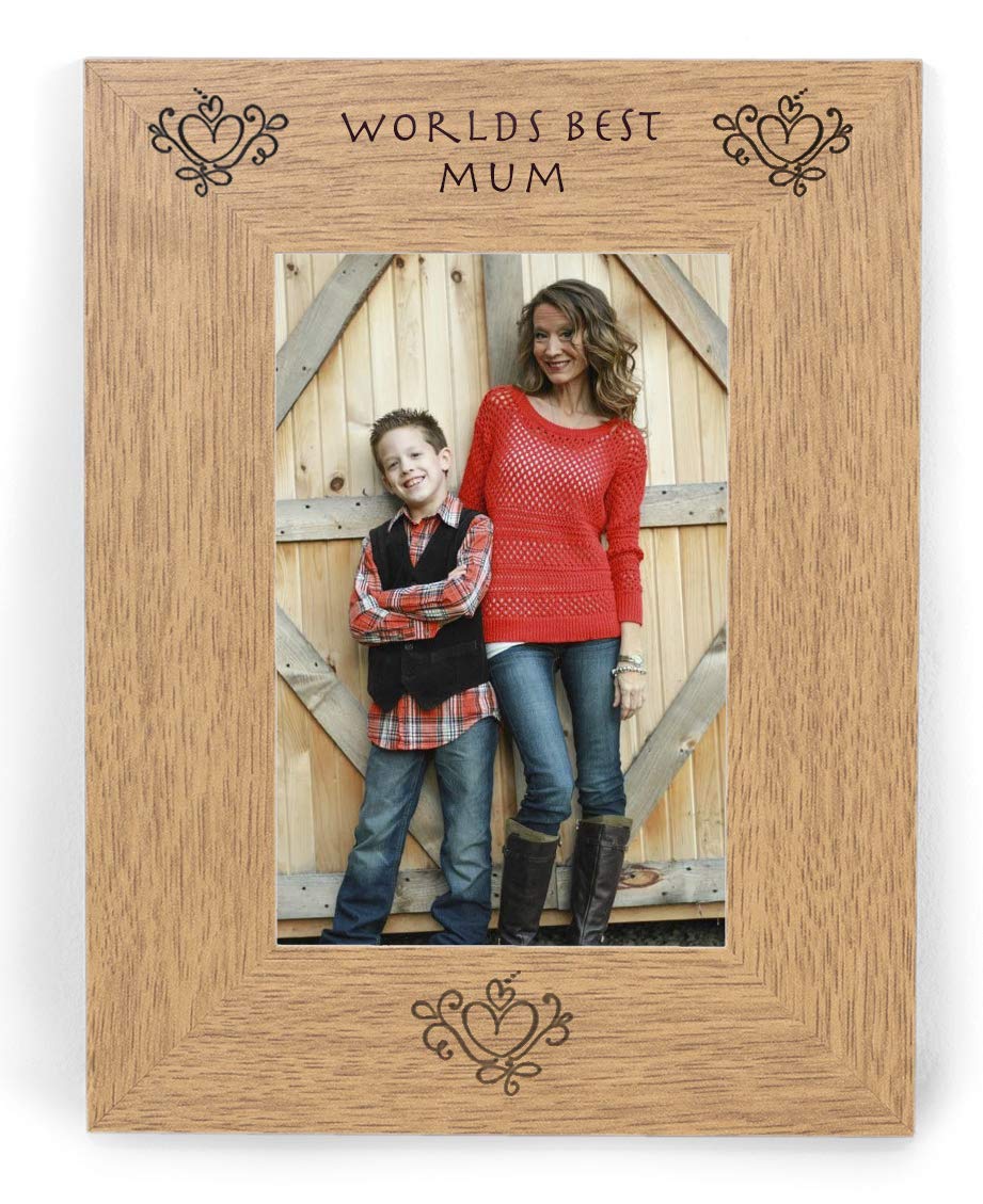 Worlds World's Best MUM 6x4 Picture Photo Frame Gifts Idea for Birthday From Son Daughter Children