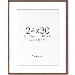 24x30 Oak Wood Picture Frame, 24"x30" Poster Frame