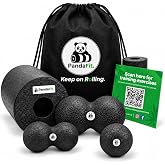 PandaFit 5-in-1 Foam Roller Set, Back &amp; Muscle Exercise Kit, Peanut Ball