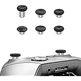 Mcbazel Metal Thumbsticks Replacement for Elite Series 2, 6 in 1 Metal Custom Button Set fit for Xbox One Elite Series 2 Controller - Black