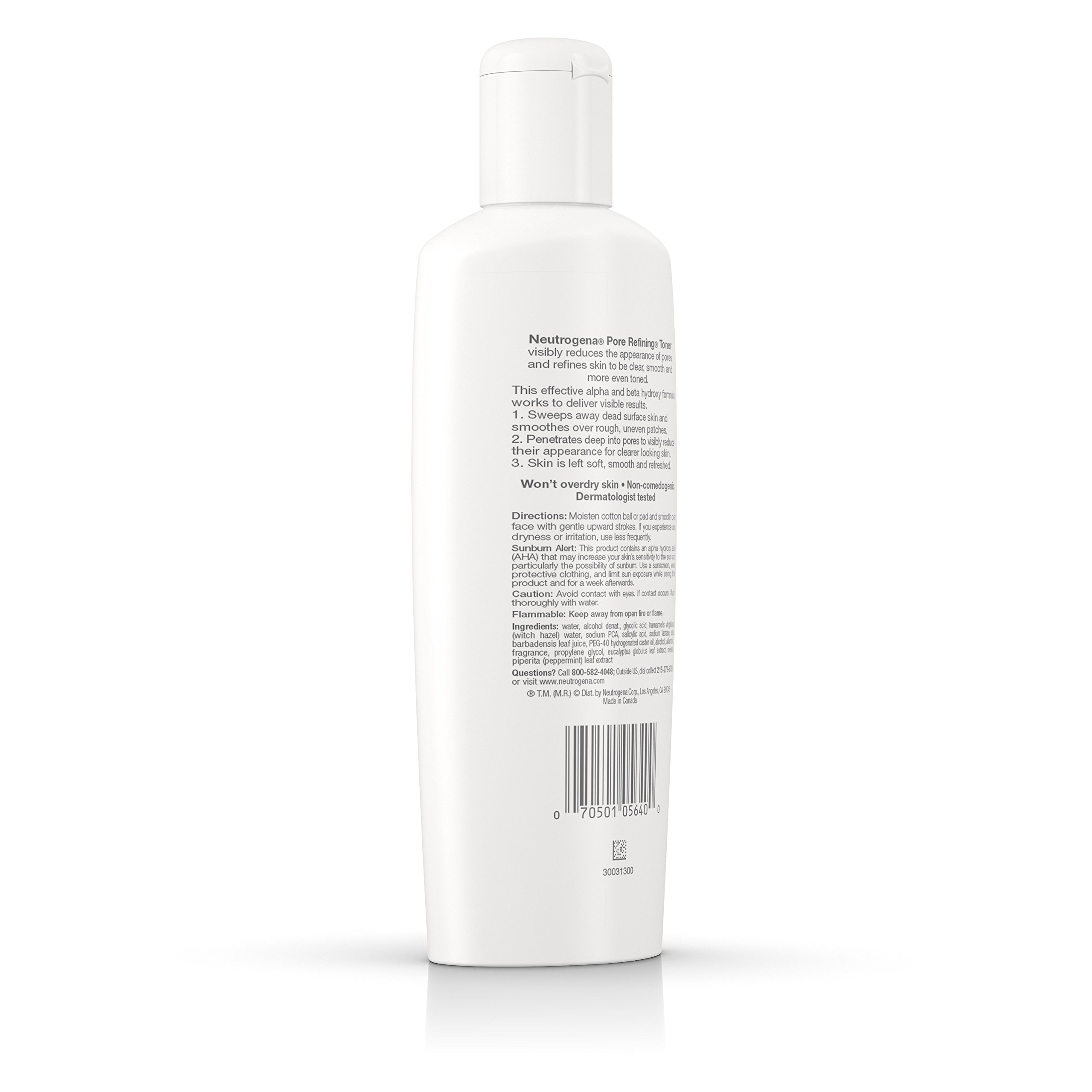 Neutrogena Pore Refining Toner with Witch Hazel, Alpha Hydroxy Acid