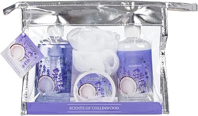 Scents of Collinwood 4pc Women Lavender Coconut Bath Set Shower Gel Shampoo